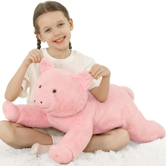 MaoGoLan Giant Pig Stuffed Animal Plush Toy, 31.5 Inches Oversize Soft Pig Plushie for Kids Girls Boys, Snuggle Cute Stuffed Farm Animal Gift for Christmas Birthday