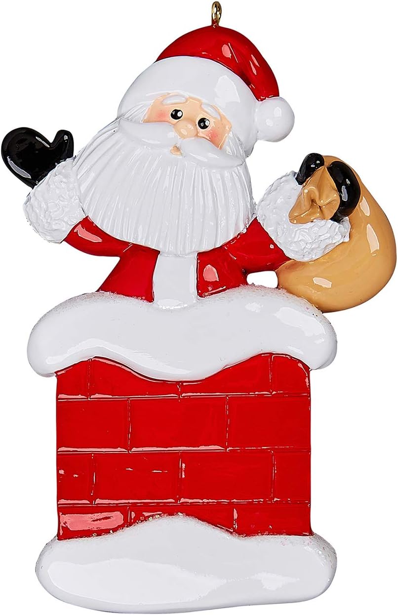 Personalized Christmas Ornaments - Custom Santa Keepsake for 2024, Chimney Decoration for Christmas Tree