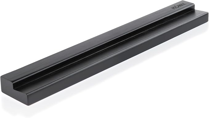 Vinyl Record Wall Mount - an Elegant Display Ledge Made from Solid Wood - This Vinyl Record Shelf Will Hold Records of Any Size (Black)