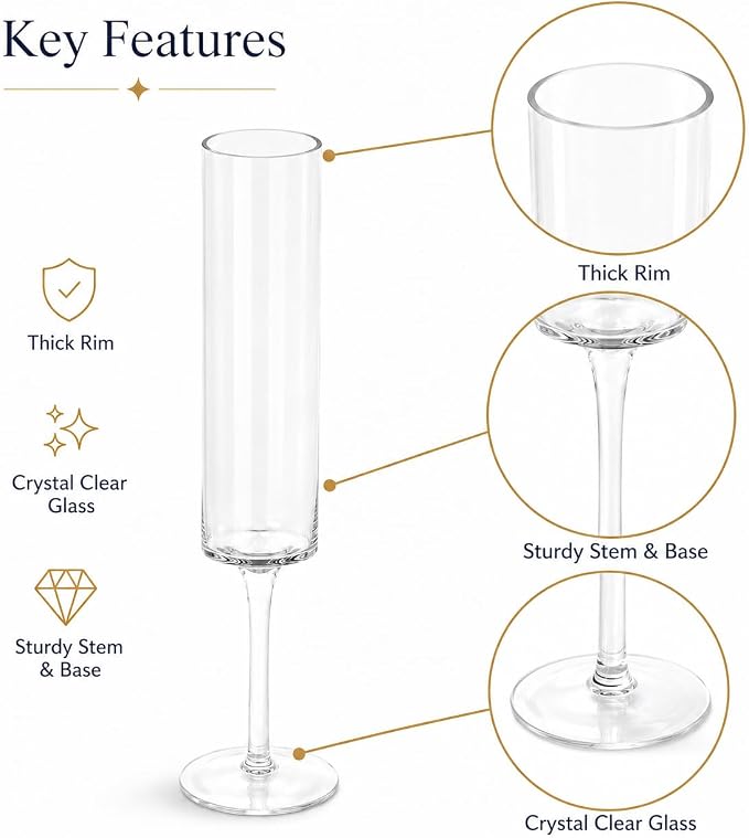Koyal Wholesale Tall Skinny Floating Candle Holders, Modern Raised Slim Glass Hurricane Pedestal Candles Holder for Weddings, Centerpieces, Home Decor, Parties (Set of 3)
