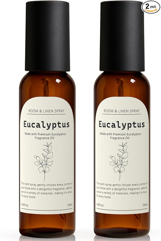 Eucalyptus Fragrance Room Spray, Long Lasting Air Fresheners for Home, Room Air Freshener & Odor Eliminator, 2 x 4.06 fl oz