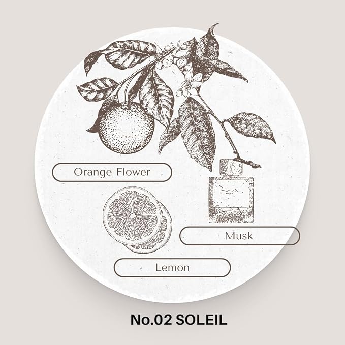 MODERATO Los Angeles No.02 Soleil – Luxury Lemon Scented Coconut Wax Candle, Bright & Uplifting, Orange Blossom, Jasmine, Crystal Clear Glass Vessel, 50 Hour Burn, Candle Gift, Made in USA 8.5oz