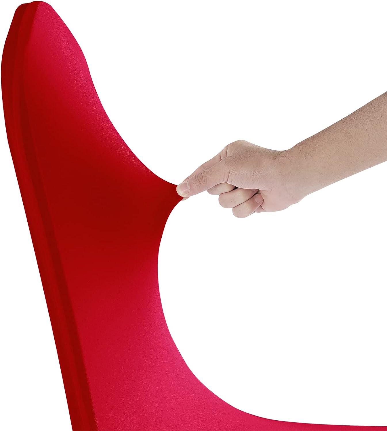 SUPERO Waterproof Spandex Chair Cover 12PCS, Stretch Dining Chair Covers, Polyester Outdoor Chair Covers, Protector Stretch Chair Cover for Party Universal, Banquet, Wedding Event, Hotel(Red)