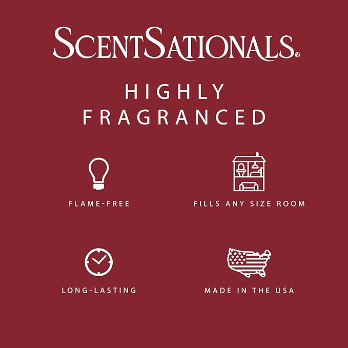 Scentsationals Wax Melts, Wax Cubes Strong Scent - Cozy Treats Collection Red Hot Cinnamon - Long Lasting Scented Wax Melts for Warmer, 10oz (24-Cubes)