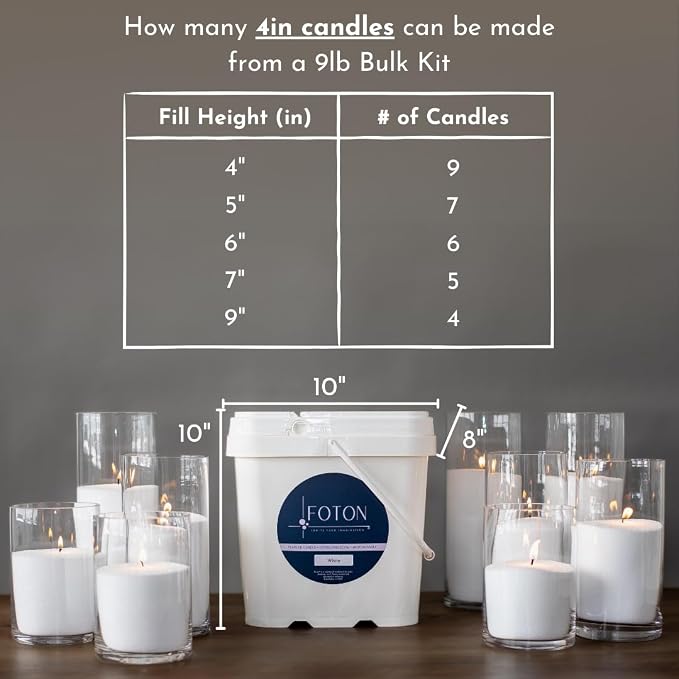 Foton Pearled Candle 9lb - Bulk Tailored Tux Masculine Men's Perfume Scented Non Toxic Luxury Long Lasting Powder Wax Sand Candles - Refillable Pearl Candle Sand with 100 Wicks for Candles Making
