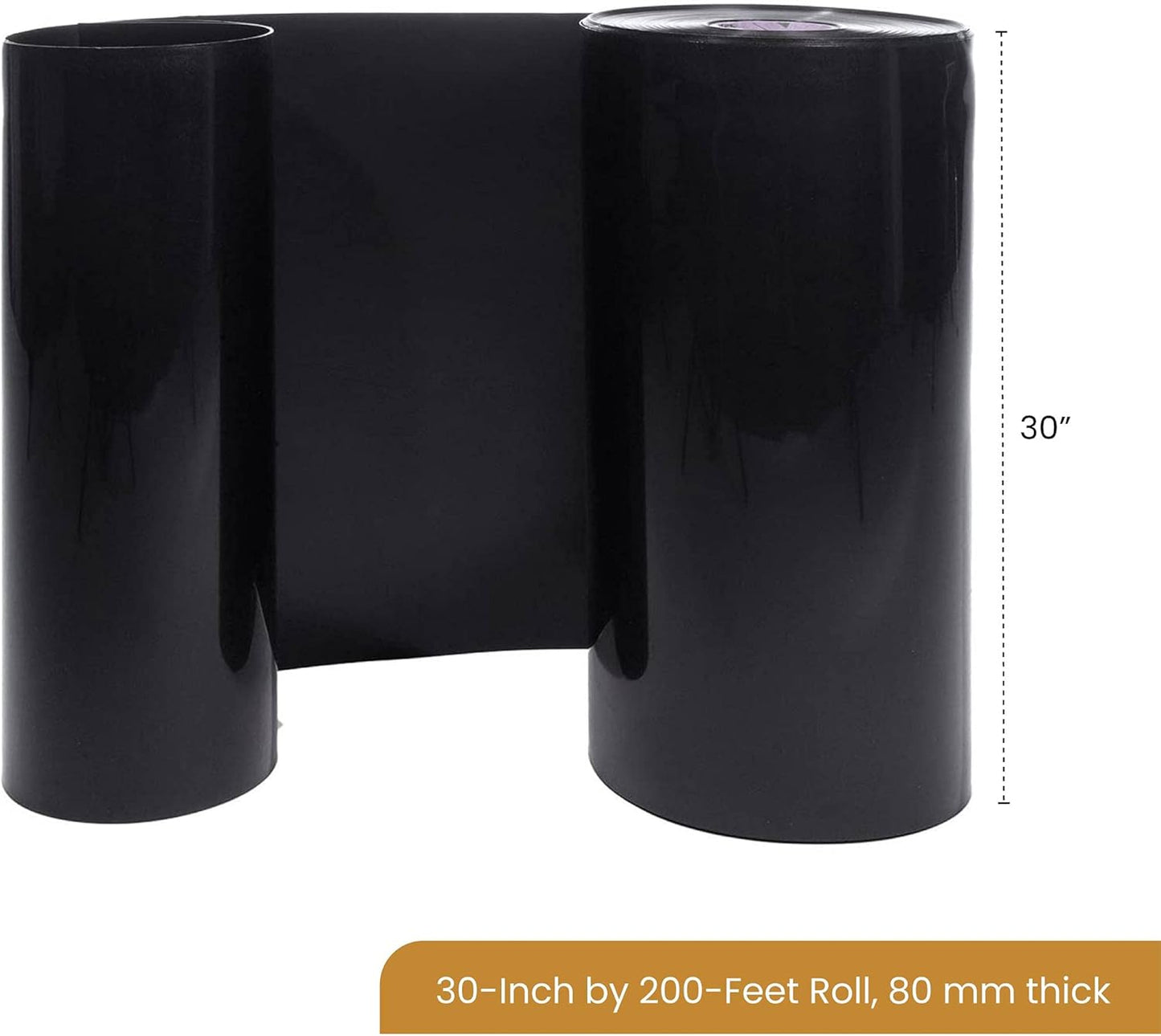 DeepRoot WB 30/80-200 Water/Bamboo Barrier Roll, 30” x 200’, 80 mil. Thickness, Black