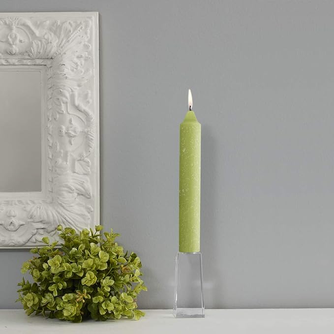 Root 4-Count Unscented Dinner Candles Dripless Beeswax Enhanced Timberline™ Collenette Boxed Candle Set, 9-Inch, Willow