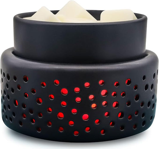 VICTORIA AROMA Cearmic Wax Melt Warmer - 7 Colors Changing LED Light Candle Wax Warmer for Scented Wax, Electric Fragrance Wax Melter for Home, Office, Bedroom Decor, and Gifts