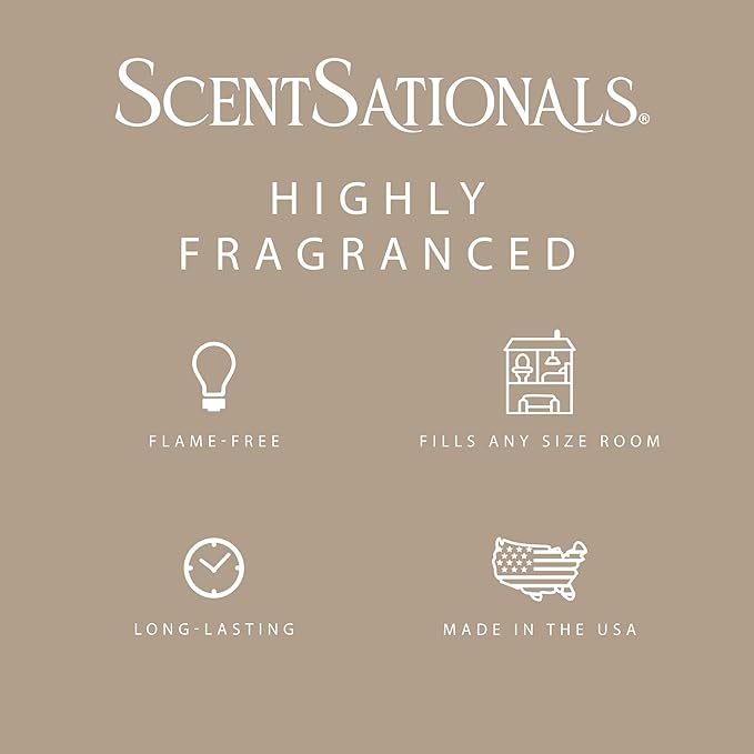 Scentsationals Fall Wax Melts Home Sweet Home 4pk – Long Lasting, Strong Scent Melts for Warmers, Includes Cuddle Up, Cinnamon Apples, Salted Caramel Butter Cream & Farmhouse Cookies, 10oz (24 Cubes)