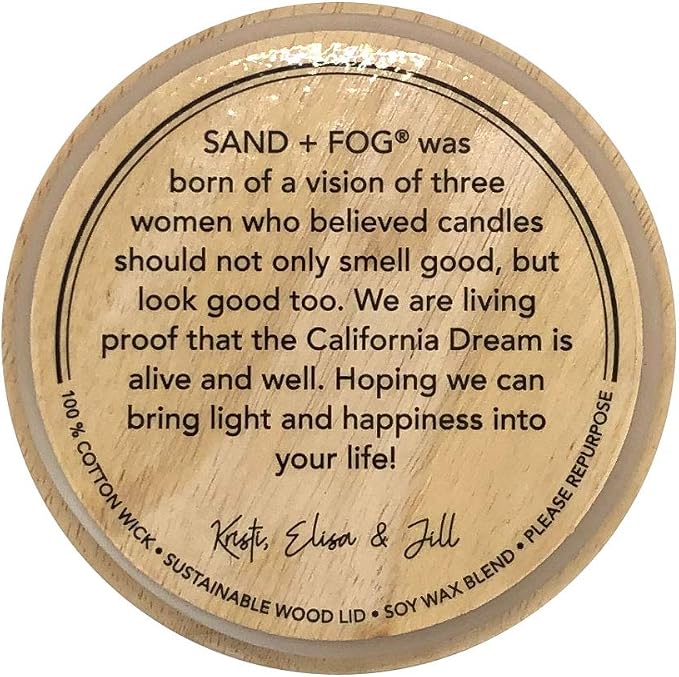 Sand + Fog Scented Candle - Eucalyptus Lavender – Additional Scents and Sizes – 100% Cotton Lead-Free Wick - Luxury Air Freshening Jar Candles - Perfect Home Decor – 12oz