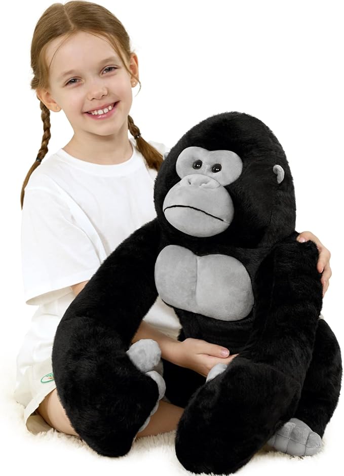 MaoGoLan Big Gorilla Stuffed Animal,23.6" Giant Gorilla Plush Toy,Soft and Cuddly Companion Plushie Gift for Gorilla Lover,Theme-Party Favor,Kids