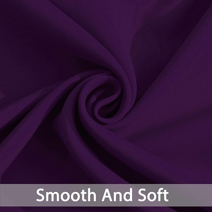 Yakamok Blackout Curtains Room Darkening Thermal Insulated Window Panels,Solid Grommet Top Drapes for Bedroom/Living Room(70Wx84L, Purple, 2 Panels)