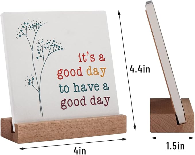 Positive Decor for Home Office, Motivational Gifts for Women, It's a Good Day Sign Inspirational Desk Art Decor, Emotion cheerful Support Mindset Good Vibes Decoration
