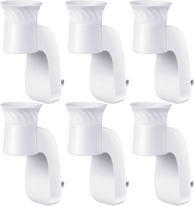 Hohean 6 Pack Wall Fragrance Plug in Compatible with Bath and Body Works WallFlower Refills, ETL Certified, Rotatable, Precise Scent Adjustable Fragrance Control Diffuser Plug for Home, Office (White)