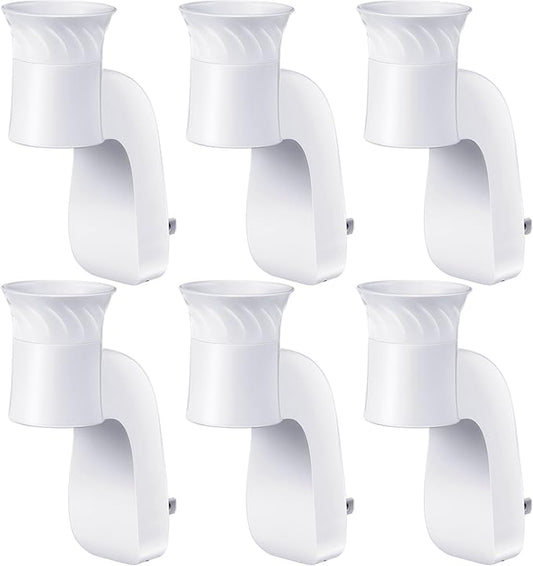 Hohean 6 Pack Wall Fragrance Plug in Compatible with Bath and Body Works WallFlower Refills, ETL Certified, Rotatable, Precise Scent Adjustable Fragrance Control Diffuser Plug for Home, Office (White)