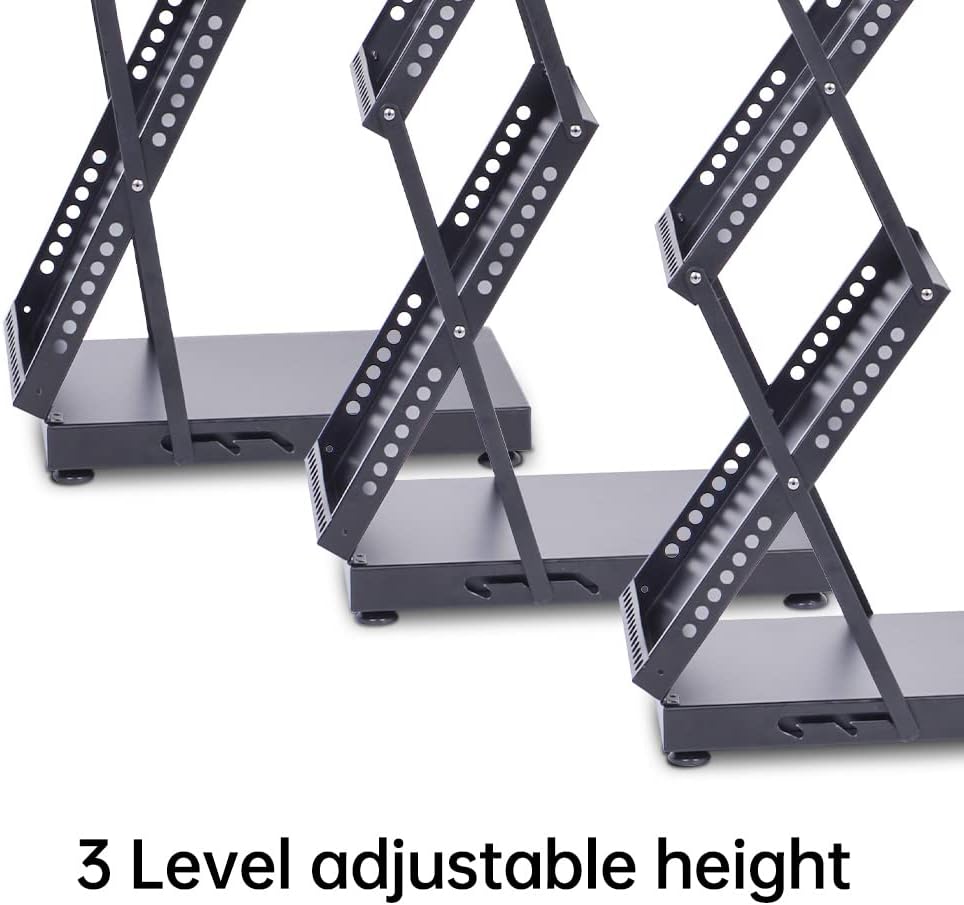 brochure display stand&Foldable Magazine Rack with 5 Pockets for Exhibition and Trade Show (67'X9.5'X14.5')