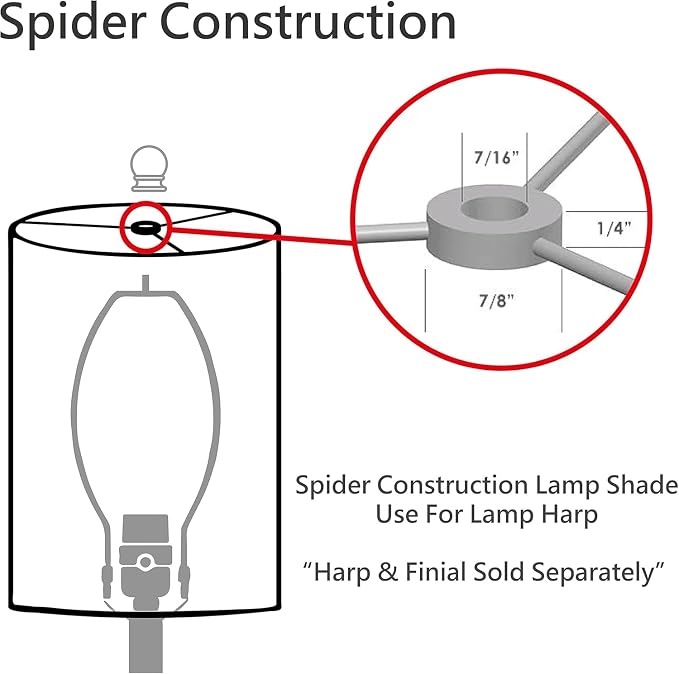 Aspen Creative 33202 Box Pleated Large Empire Spider Construction Lamp Shade, Off-White Linen Fabric, 11" Top x 18" Bottom x 12" Slant