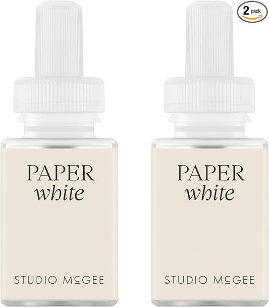 Pura x Studio McGee Home Scent Refill - Smart Air Diffuser - Long-Lasting Luxury Fragrance per Refill - Home Essential - Clean & Safe Diffuser Fragrance - 2 Pack, Paper White