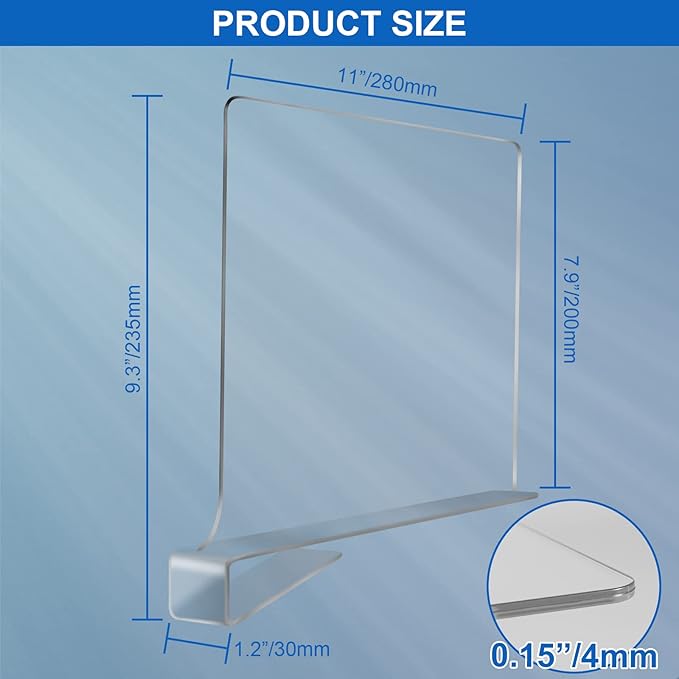 Acrylic Shelf Dividers for Closet Organization 10PCS Closet Shelf Divider Closet Dividers for Shelves Shelf Organizer for Closet Shelf Organizer for Wood Closet Separator Clear