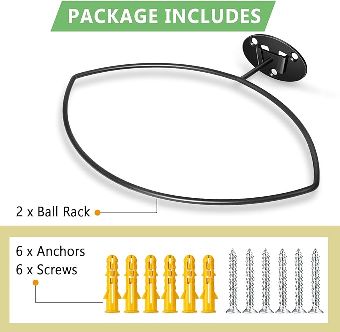 Kevenal 2 Packs Football Room Décor, Wall Mount Football Holder Football Display Stand, Football Room Decor for Boys Man Cave (Super Strong)