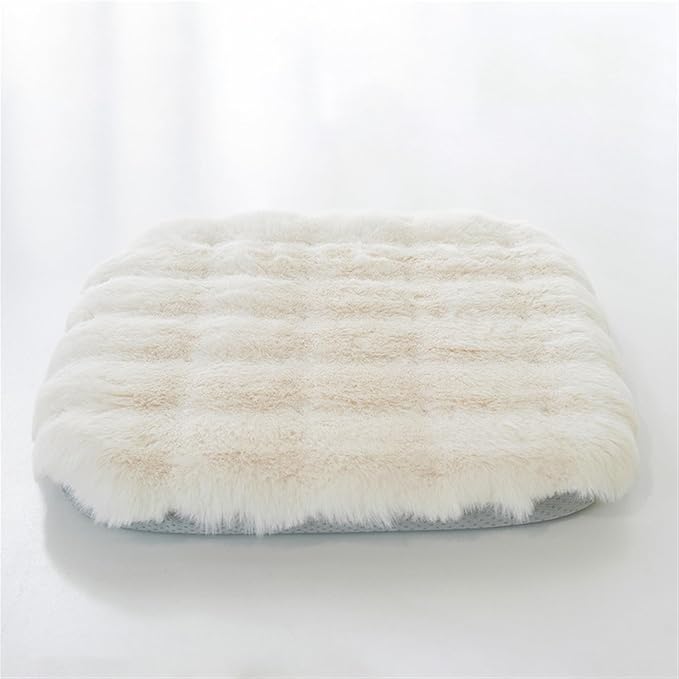 Lifup Square Chair Pads Memory Foam Seat Cushion Soft Cozy Plush Non Slip Thick Pad with Ties and Removable Cover for Dining Room, Office White 16 x 16 Inch