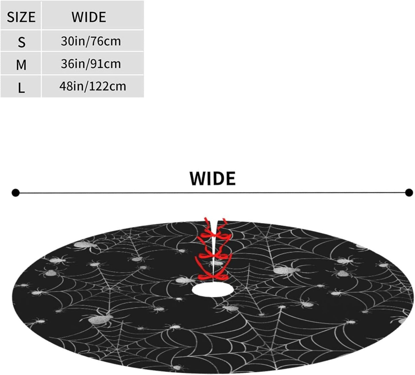 Christmas Tree Skirt,Sliver Spider Web Xmas Tree Skirt Rustic Farmhouse Tree Skirt for Christmas Decor Xmas Holiday Home Party Decorations36