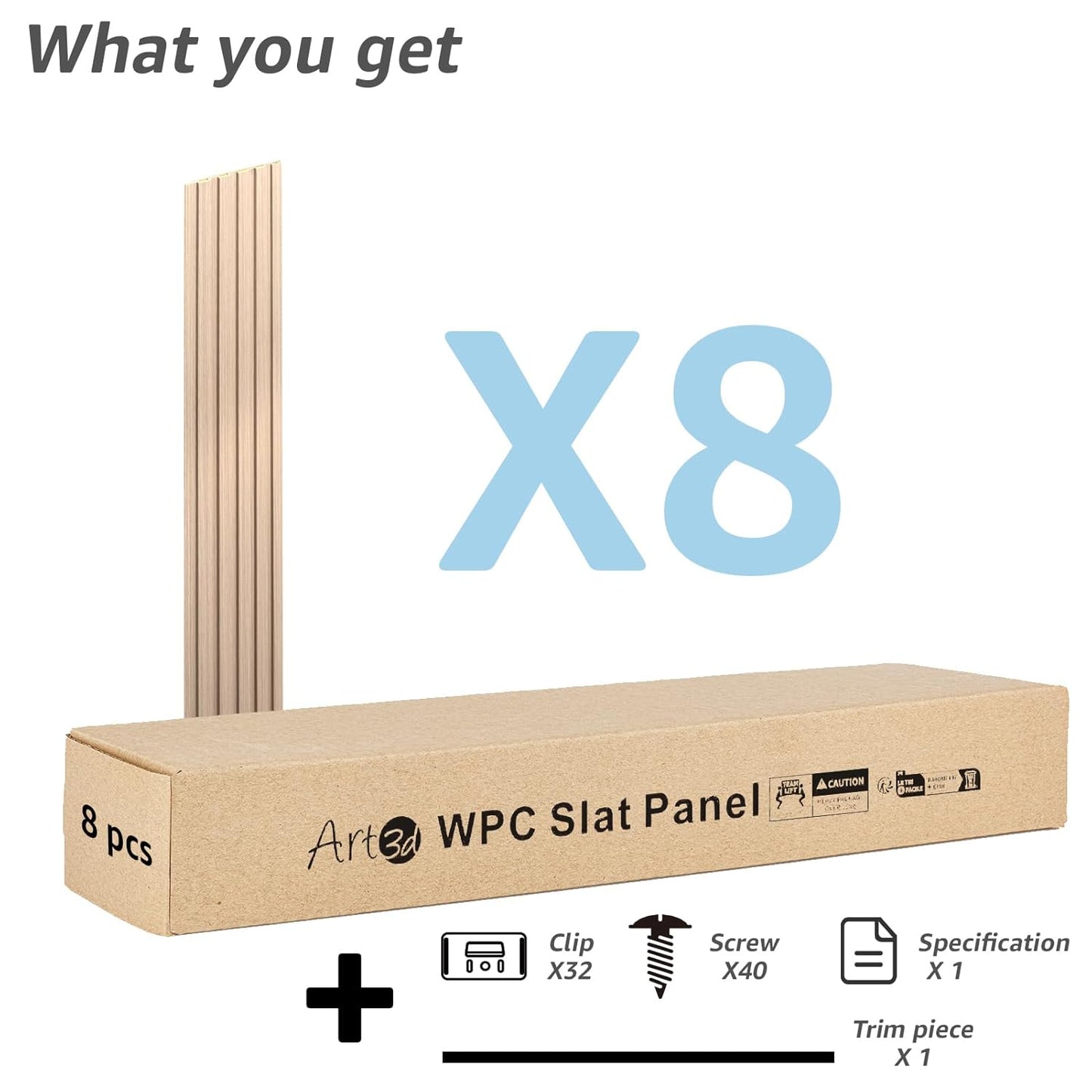 Art3d WPC Wainscoting Panels, 16-Pack 48 x 6 Inch 3D Wall Accents for Interior Wall Decor, Living Room, Bedroom, Black