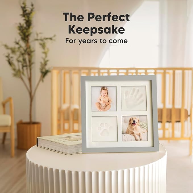 KeaBabies 4-Pack Inkless Hand and Footprint Kit and Baby Footprint Kit - Ink Pad for Baby Hand and Footprints, Baby Hand and Footprint Kit