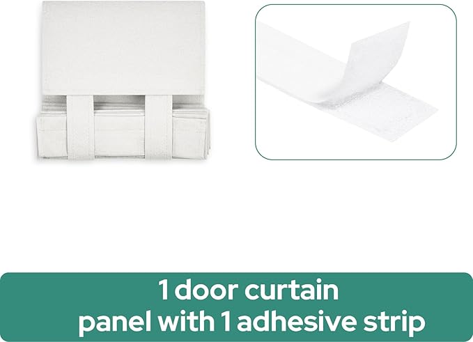 HOMEIDEAS 100% Linen Blackout Sidelight Curtains for Front Door, Side Door Window Curtains, Small Window,Thermal Insulated Covering, 1 Panel, W12 X L68 Inch, White