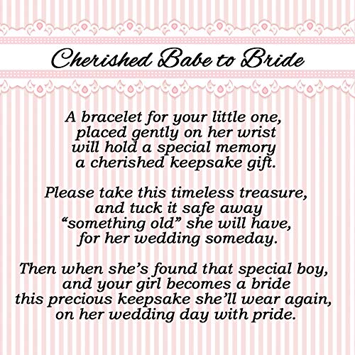 Cherished Moments Babe to Bride Keepsake Cross Bracelet Dedication Gift for Infant Newborn Baby Girl in 925 Sterling Silver with Initial Charm and Cultured Pearls