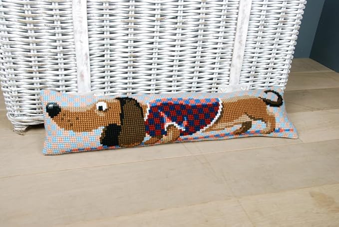 Vervaco Dachshund in Jacket Draft Stopper Needlepoint Kit