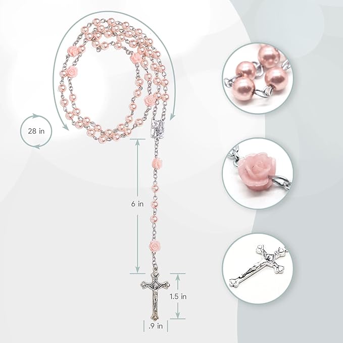 Catholic Baptism Gift Set of My First Blue and Pink Rosaries with Matching Keepsake Boxes, Baby Baptism Gifts for Girl or Baptism Gifts for Boys - Unique Rosary Beads