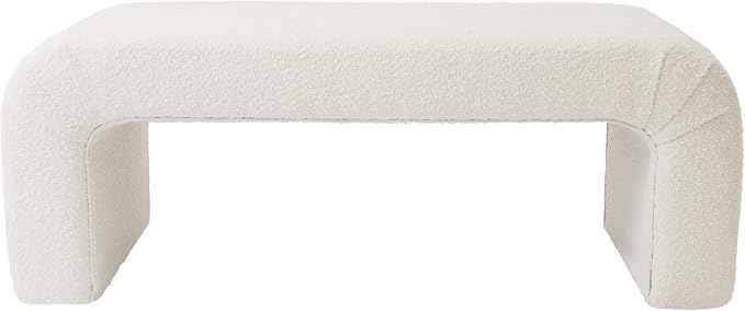 HomePop 48" Arch Channel Bench - Cream Boucle