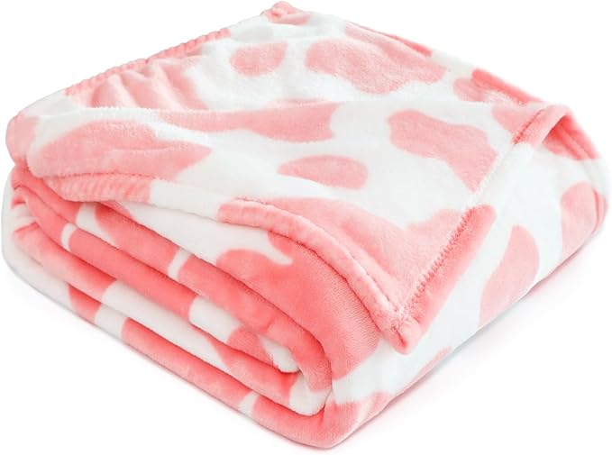 Soft Throw Blanket for Toddler Girls, Small Pink Fleece Baby Blankets for Nursery Crib Stroller, Pink Birthday Gifts for Kids Girls, Home Room Decor, 40x50inches