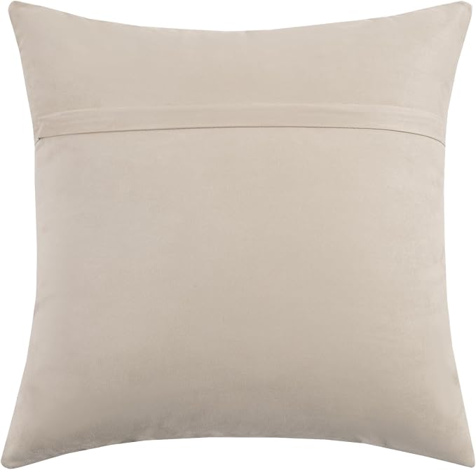 Full Grain Leather Throw Pillow Cover (20" x 20") (Smokey Taupe) | Cowhide Sofa Cushion Case Thick Genuine Leather Throw Pillow for Living Room Bedroom and Home Office, Pack of 1, Cover Only