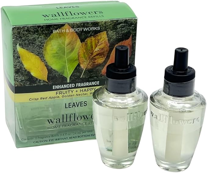 Bath & Body Works Slatkin WallFlower Bulb Refills - Leaves - Two Boxes, Four Bulbs!