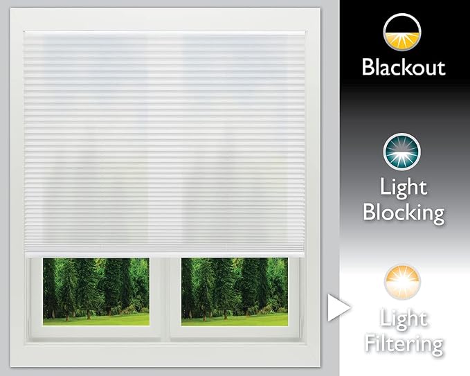 Redi Shade No Tools Easy Lift Trim-at-Home Cordless Pleated Light Filtering Fabric Shade Gray, 30" W x 64" L (Fits Windows 19 in - 30 in)