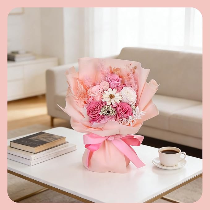 Birthday Gifts for Women Flowers for Delivery Forever Preserved Rose Flowers Fresh Bouquet Anniversary Mothers Day Gifts for Mom Grandma Wife Sister Friend Her
