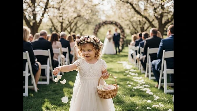 Preserved Natural Dried Flower Crown,Rustic Wedding Wreath Headband,Daisy Cream Floral Hair Garland for Bridesmaids,Flower Girls,Family Photoshoots