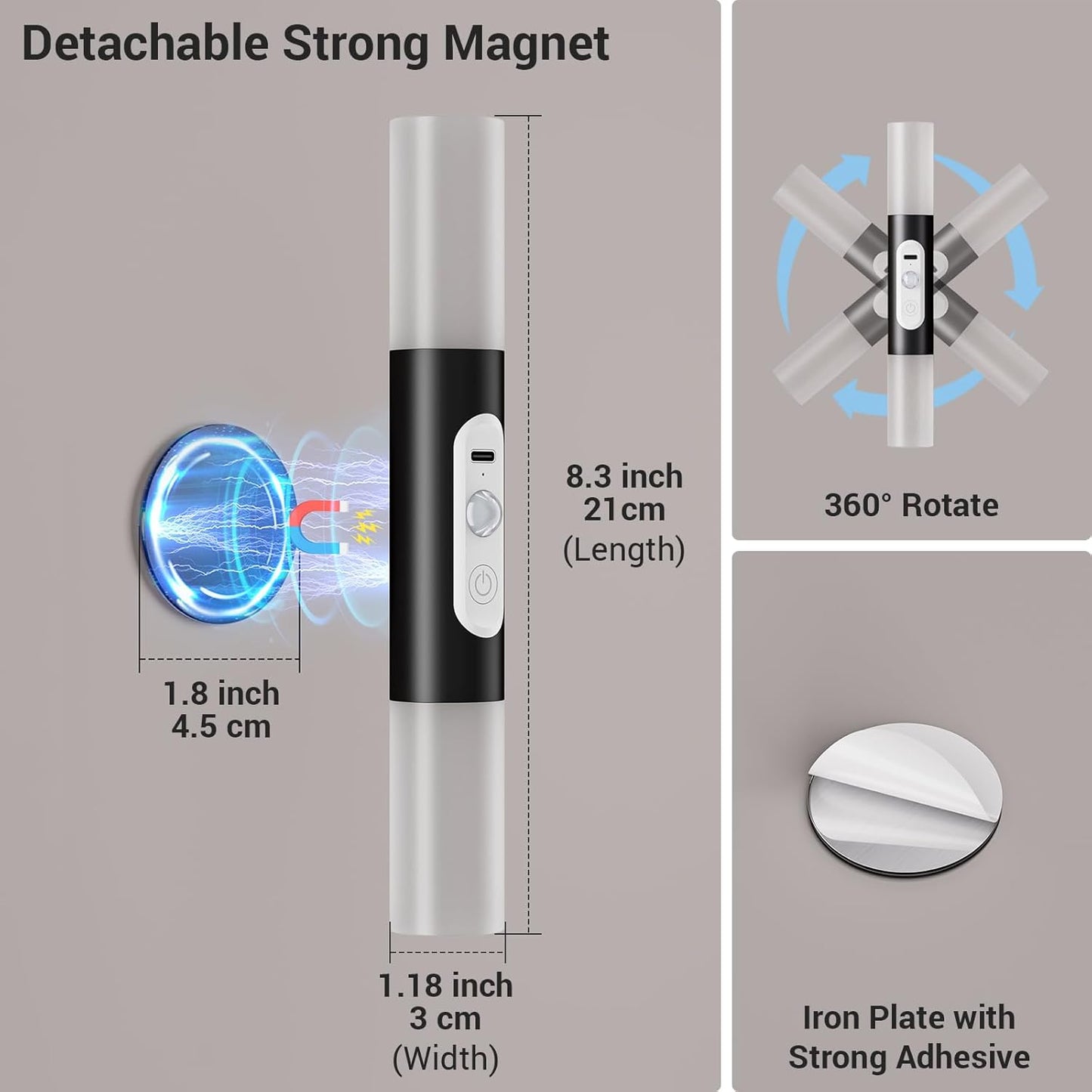 Motion Sensor Wall Lights with Remote Control, LED Rechargeable Battery Operated Wall Sconces Set of Two for Bedroom, Indoor Wireless Wall Lamps for Living Room, Hallway, Stair, Black 2 Pack