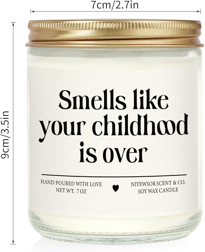 Niyewsor 18th Birthday Gifts for Girls Boys, Eighteen Birthday Candle, 2008 18th Birthday Decorations for Girls Boys, 18 21 Year Old Bday Gifts for Daughter, Son, Sister, Niece, Handmade, 7oz