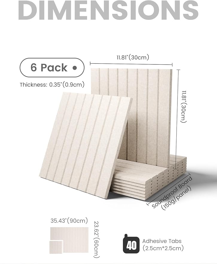 Fluxynara Large Felt Bulletin Board 36" x 24" Cork Board Alternative-6 Pack with 40 Safe Removable Adhesive Tabs, Cork Boards for Walls Cork Board for Home Office Classroom Pin Board (Oatmeal)