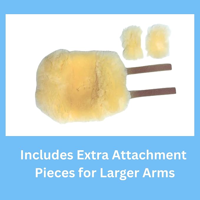 Sheepskin Ranch 100% Medical Sheepskin Elbow Pad – Genuine Australian Wool Cushion for Pressure Relief, Hypoallergenic & Washable – Soft, Breathable, Odor-Resistant Protector for Comfort & Support, Made in the USA