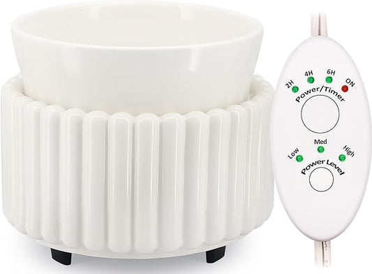 VICTORIA AROMA Ceramic Wax Melt Warmer with Timer Candle Warmer for Scented Wax Electric Fragrance Burner for Home, Office, Bedroom - Gift & Décor