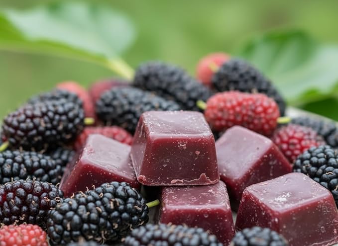 Mulberry Strongly Scented Hand Poured Vegan Wax Melts, 12 Scented Wax Cubes, 6.4 Ounces in 2 x 6-Packs