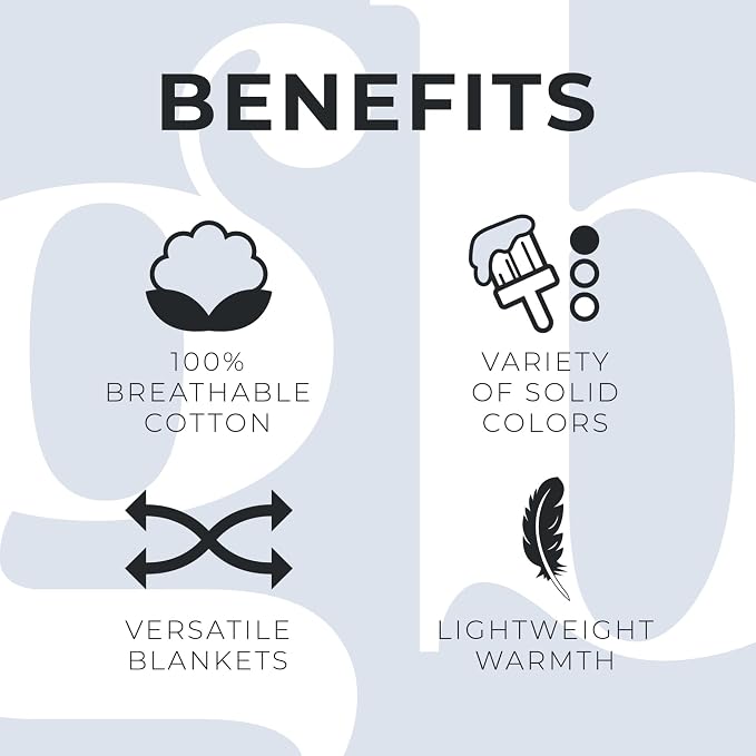Great Bay Home 100% Cotton Blanket for Twin Size Bed | Lightweight and Breathable Waffle Weave Blankets for Summer & Spring | Versatile, Layering White Bed Blanket, White, 90x66 inches