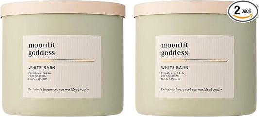 Bath & Body Works 3-Wick Candle, Moonlit Goddess Candle, Strong Throw, Long-Lasting Burn Up to 45 Hours, Exclusively Fragranced Soy Wax Blend, 14.5 oz - 2 Pack