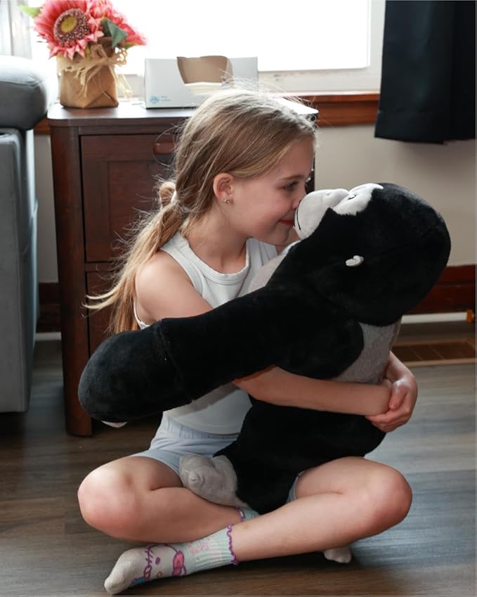 MaoGoLan Big Gorilla Stuffed Animal,23.6" Giant Gorilla Plush Toy,Soft and Cuddly Companion Plushie Gift for Gorilla Lover,Theme-Party Favor,Kids