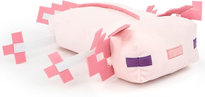 Jay Franco Minecraft Axolotl Plush Pillow Buddy - Super Soft Character Pillow - Polyester Microfiber, 18 Inches
