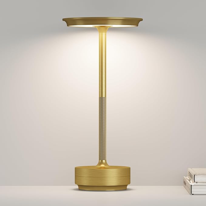Cordless LED Table Lamp,Portable Rechargeable Battery Operated Table Lights